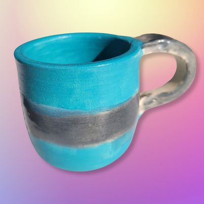 Blue and Brown Mug