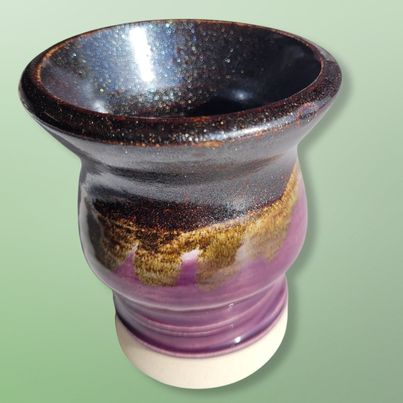 Large Purple and Grey Vase