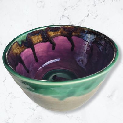 Hand Made Bowl with Purple
