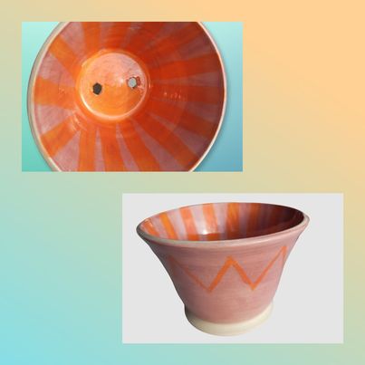 Large Peach and Orange Planter