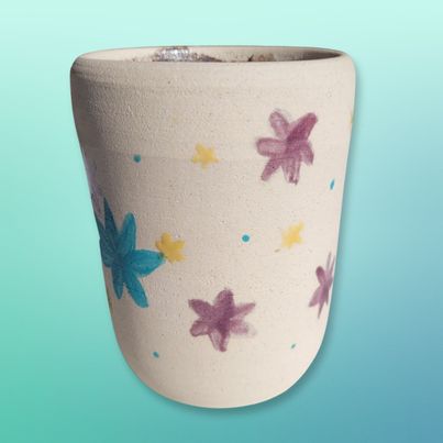 White Vase with Stars