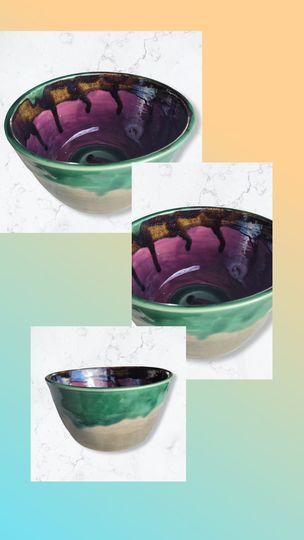 Hand Made Bowl with Purple