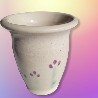 White Vase With Flowers