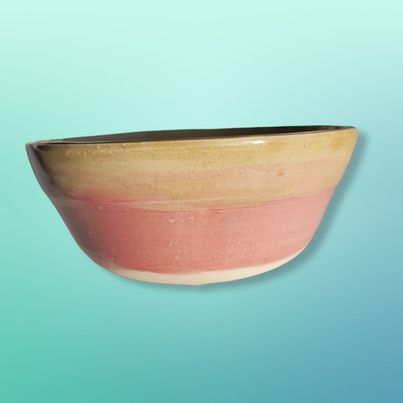 Peach and Yellow Bowl