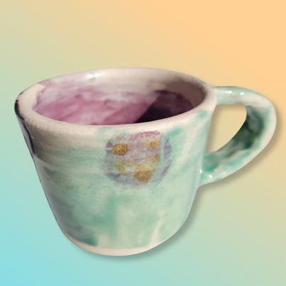 Green Mug with Smiley Face