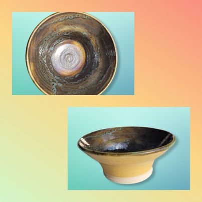 Yellow and Brown Bowl