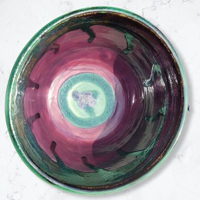 Hand Made Bowl with Purple
