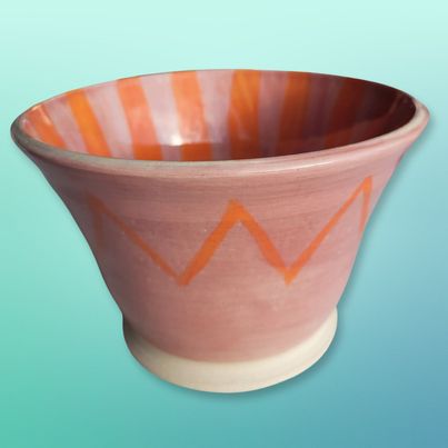 Large Peach and Orange Planter