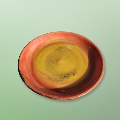 Orange Rimmed Trinket Plate