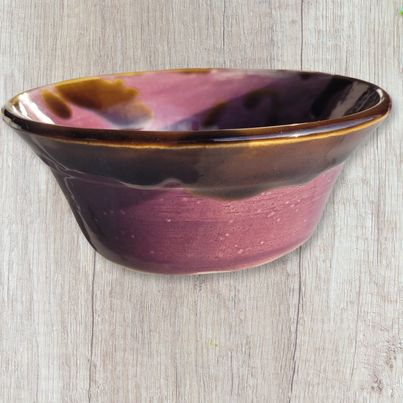Large Purple and Brown Bowl