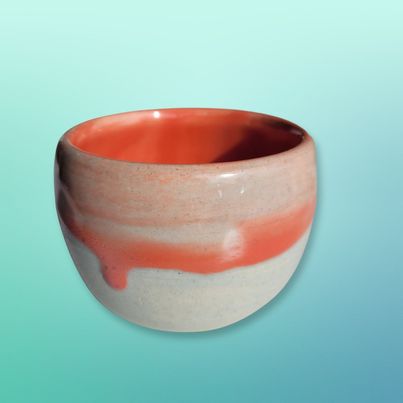 Orange Sherbet Colored Trinket Bowl